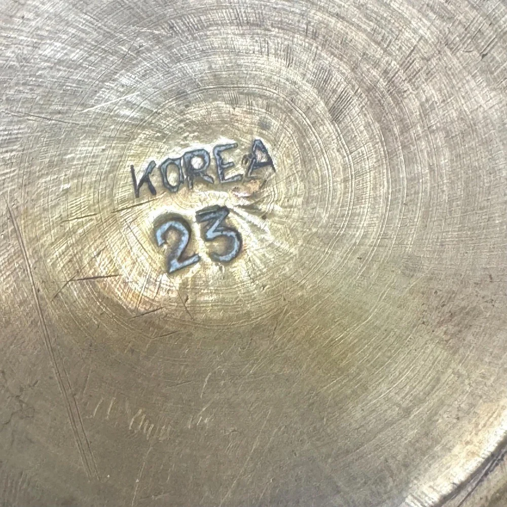 Vintage brass catch all trinket dish ring dish- Geometric hexagonal ashtray